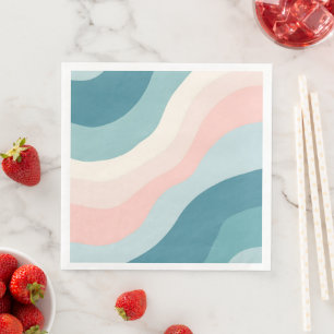 Abstracte Moderne Roze Mint Collectie Servet