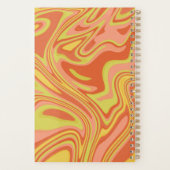 Abstracte moderne roze rode marmer Yarly Planner (Achterkant)