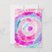 Abstracte moderne, roze witte tinkleurstof bedankkaart (Achterkant)