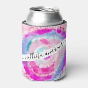 Abstracte moderne, roze witte tinkleurstof blikjeskoeler