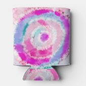 Abstracte moderne, roze witte tinkleurstof blikjeskoeler (Achterkant)