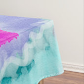 Abstracte moderne, roze witte tinkleurstof tafelkleed (Voorbeeld)