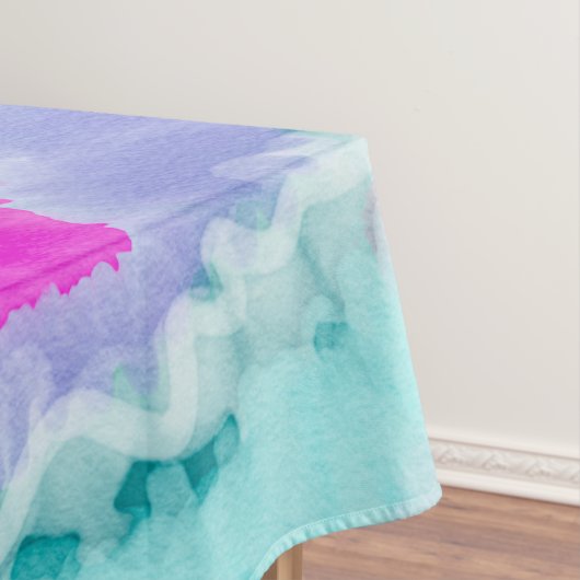 Abstracte moderne, roze witte tinkleurstof tafelkleed (Voorbeeld)