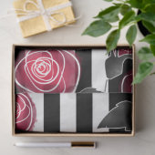 Abstracte, moderne rozenbladeren schetsen bloemen tissuepapier (Geschenk)