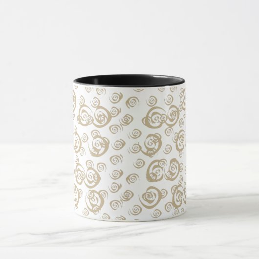 Abstracte moderne spiraalvormige kromme kunst mok (Midden)