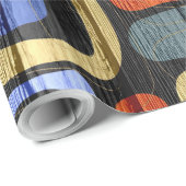 Abstracte moderne stripes pasteelhout #2 cadeaupapier (Rol Hoek)
