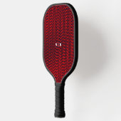 Abstracte moderne stripes rode elegante monogram pickleball paddle (Links)