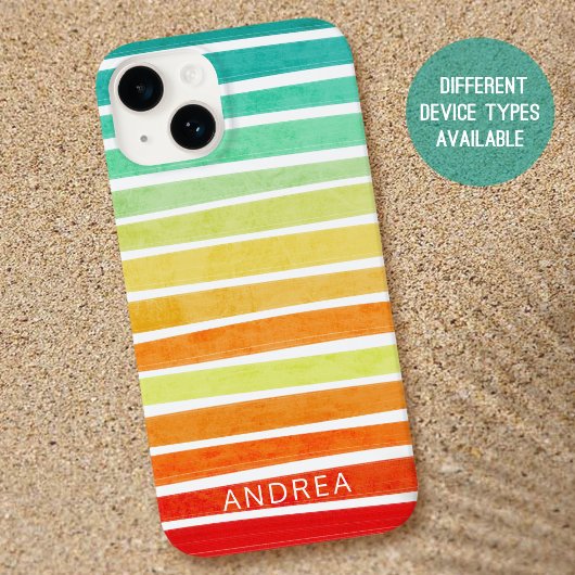 Abstracte moderne tropische kleuren penseelstreken Case-Mate iPhone case