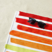 Abstracte moderne tropische kleuren penseelstreken strandlaken (In situ)