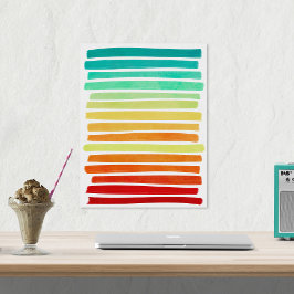 Abstracte moderne Tropische zomerkleuren Poster