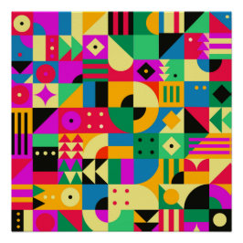 Abstracte moderne tuin perfect poster