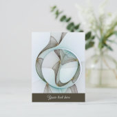 Abstracte moderne Turquoise Brown Gold Elegance te Briefkaart (Staand voorkant)