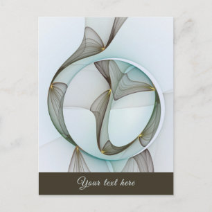 Abstracte moderne Turquoise Brown Gold Elegance te Briefkaart