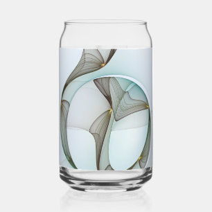 Abstracte moderne turquoise bruine gouden elegant blikvorm glas