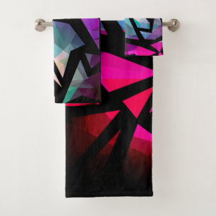 Abstracte moderne, veelhoekige, geometrische dar bad handdoek