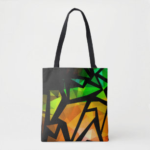 Abstracte moderne, veelhoekige, geometrische dar draagtas