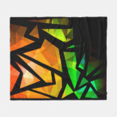 Abstracte moderne, veelhoekige, geometrische dar fleece deken (Voorkant (Horizontaal))