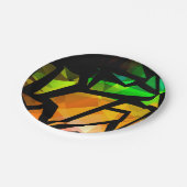 Abstracte moderne, veelhoekige, geometrische dar papieren bordje (Gekanteld)