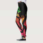 Abstracte moderne veelhoekige graffiti geometrisch leggings (Links)
