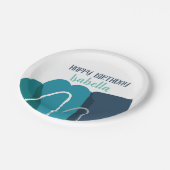 Abstracte moderne verjaardag papieren bordje (Gekanteld)