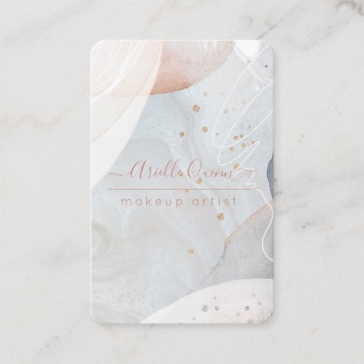 Abstracte Moderne Vierkante Waterverf Visitekaartje (Voorkant)