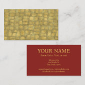 Abstracte moderne Visitekaartjes Gold Burgundy (Voorkant / Achterkant)