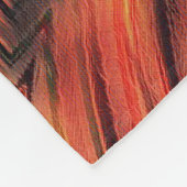 Abstracte moderne vloeistofgolven bruin fleece deken (Hoek)