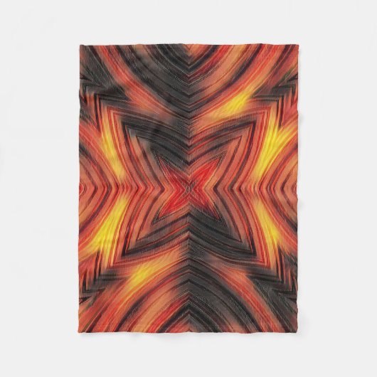 Abstracte moderne vloeistofgolven bruin fleece deken (Voorkant)