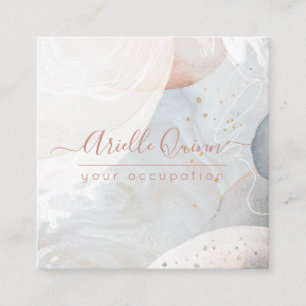 Abstracte moderne vormen van Waterverf Vierkante Visitekaartje