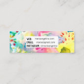 Abstracte Moderne Waterverf van de Splashes van CO Mini Visitekaartje (Achterkant)