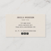 Abstracte moderne Waterverf Visitekaartje (Achterkant)