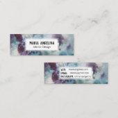 Abstracte moderne Waterverf zachte mist Mini Visitekaartje (Voorkant / Achterkant)