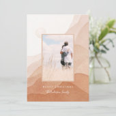 Abstracte moderne Waterverf - Zonnekerstpaar Kaart (Staand voorkant)