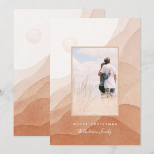 Abstracte moderne Waterverf - Zonnekerstpaar Kaart