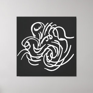 Abstracte moderne witte geometrische lijnen kunst canvas afdruk