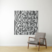Abstracte moderne witte geometrische lijnen kunst wandkleed (In Situ (horizontaal))