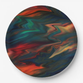 Abstracte moderne zachte gradiëntvloeistof met waz papieren bordje