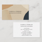 Abstracte moderne zwarte winkels in Terracotta - C Visitekaartje (Voorkant / Achterkant)