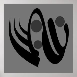 abstracte modernistische meetkundige kunst poster