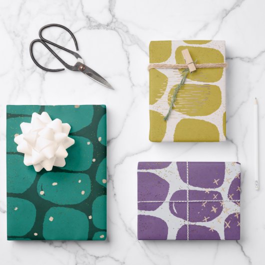 Abstracte Modish Pattern Holiday Inpakpapier Vel (Voorkant)