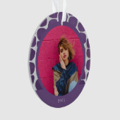 Abstracte Modish Pattern Photo Ornament (voorkant)