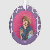 Abstracte Modish Pattern Photo Ornament (voorkant)