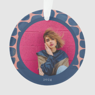 Abstracte Modish Pattern Photo Ornament