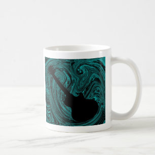Abstracte Mok gitaar, Blauwgroen