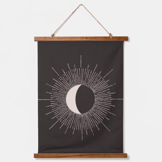 Abstracte Mon Burst Eclipse Hangend Wandkleed (Voorkant)