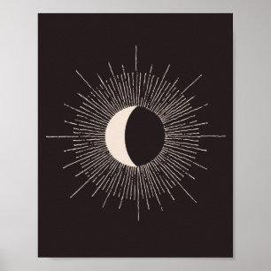 Abstracte Mon Burst Eclipse Poster