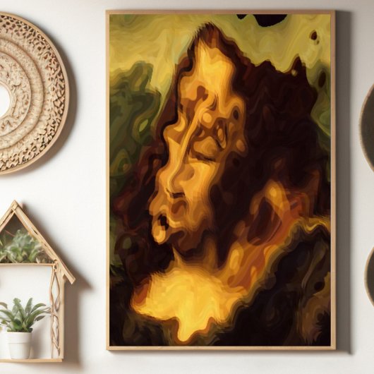 Abstracte Mona Lisa Poster