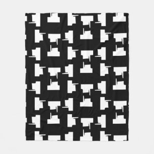 Abstracte monochrome achtergrond. Halftone illustr Fleece Deken