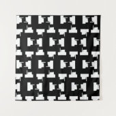 Abstracte monochrome achtergrond. Halftone illustr Wandkleed (Voorkant (horizontaal))