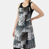 Abstracte monochrome patchwork schort (Insitu)